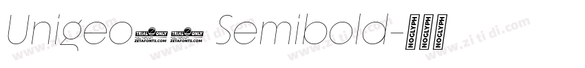 Unigeo64 Semibold字体转换